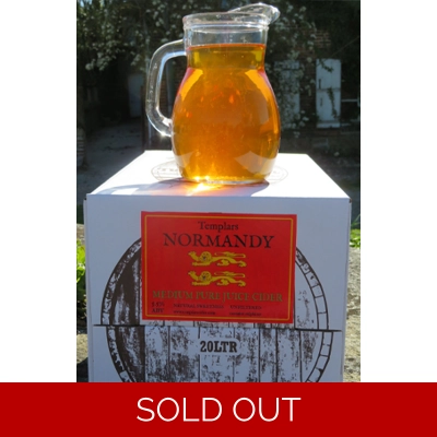 Templars Normandy medium pure juice cider 20 litre bag in box